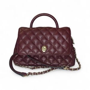 Source Unknown Quilted Burgundy Crossbody Bag